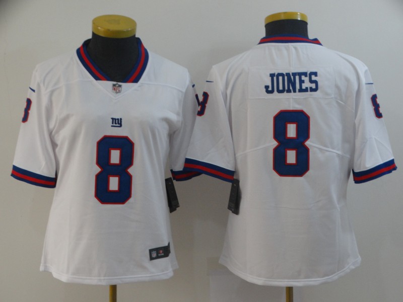 Women Nike Giants 8 Daniel Jones White Color Rush Limited Jersey,We sell and wholesale Women Nike Giants 8 Daniel Jones White Color Rush Limited Jersey on line form chian!